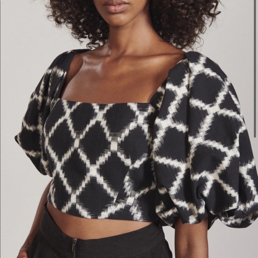 Rachel Comey Limbara Top in Black Plaid - size 0